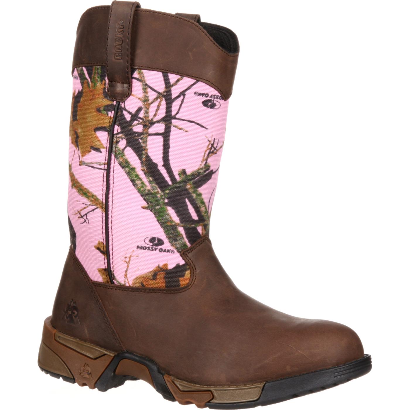 Rocky Women's Aztec Pink Camouflage Boot, style RKYS133