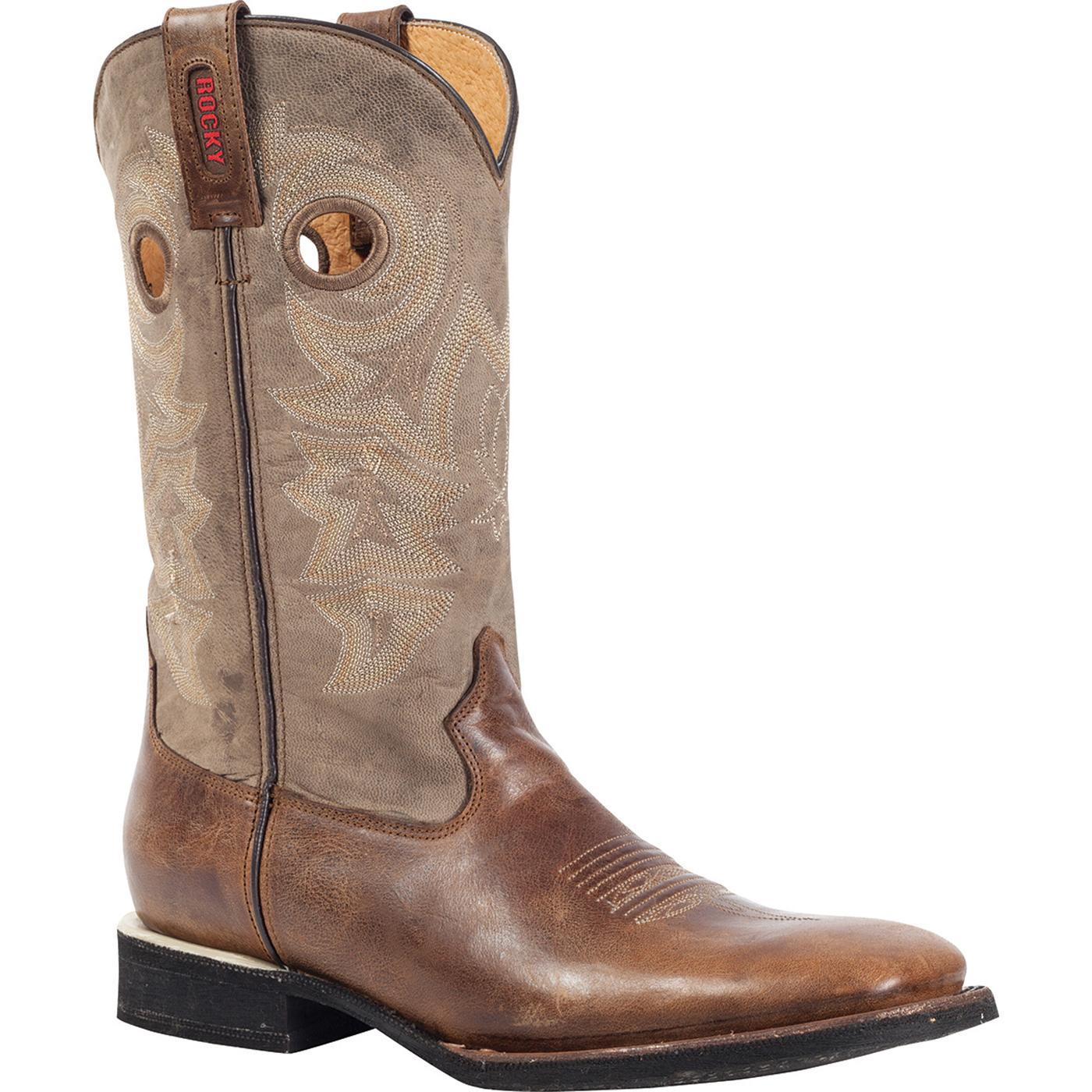 rocky square toe western boots