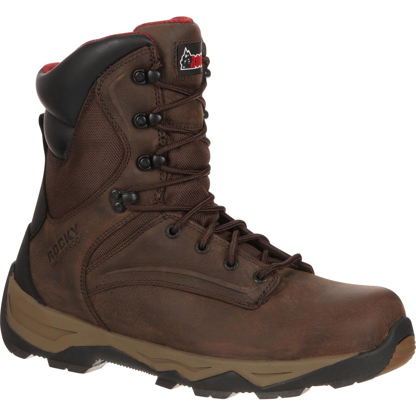 rocky lone star insulated waterproof work boots for men