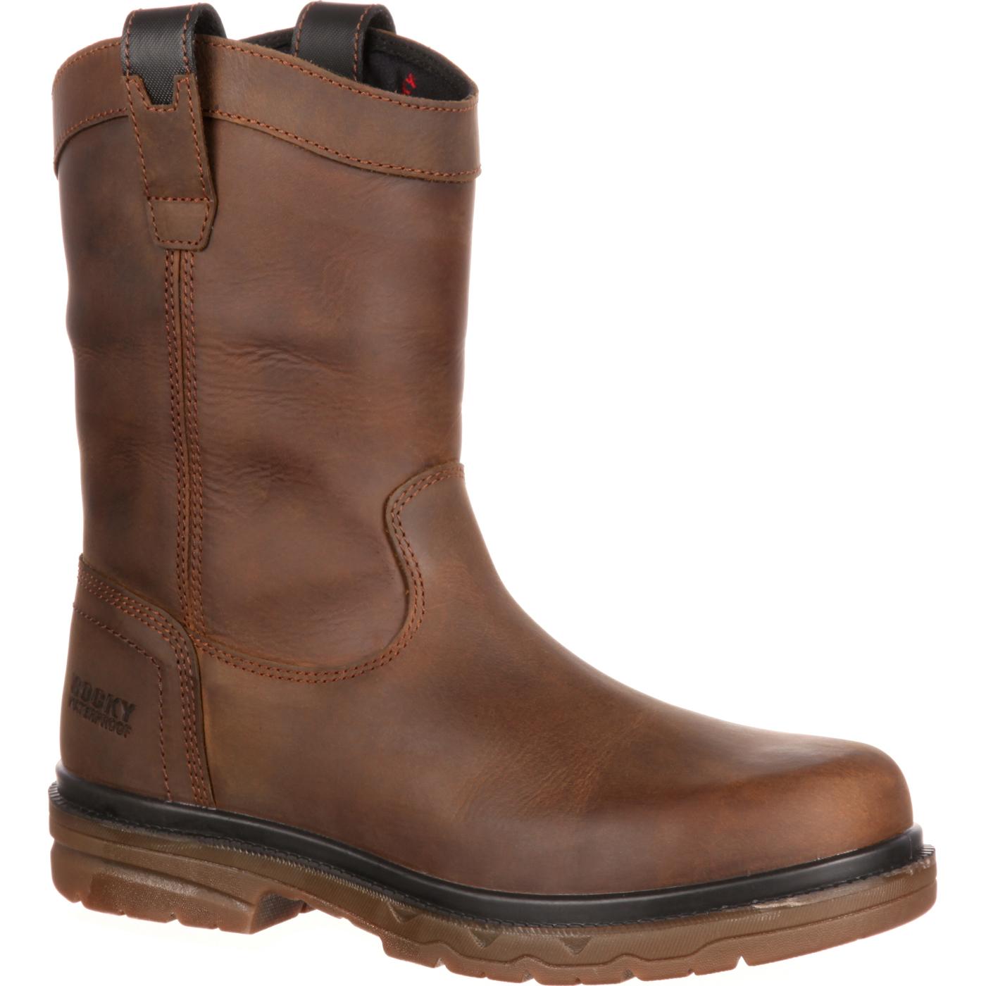 best mens waterproof pull on work boots