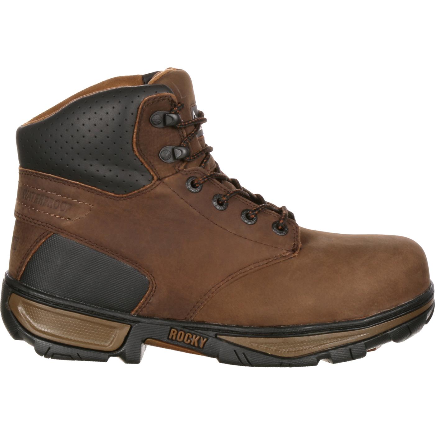rocky waterproof steel toe work boot