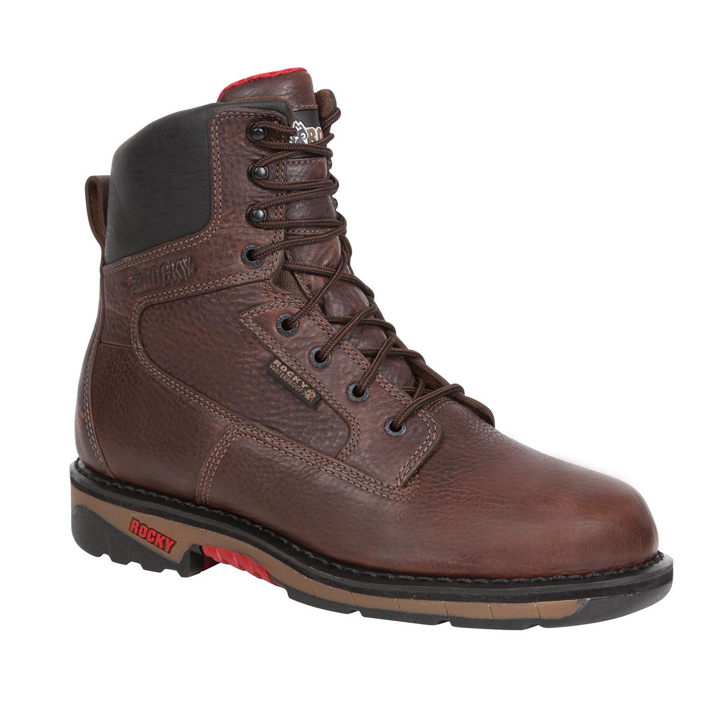 rocky waterproof steel toe work boot
