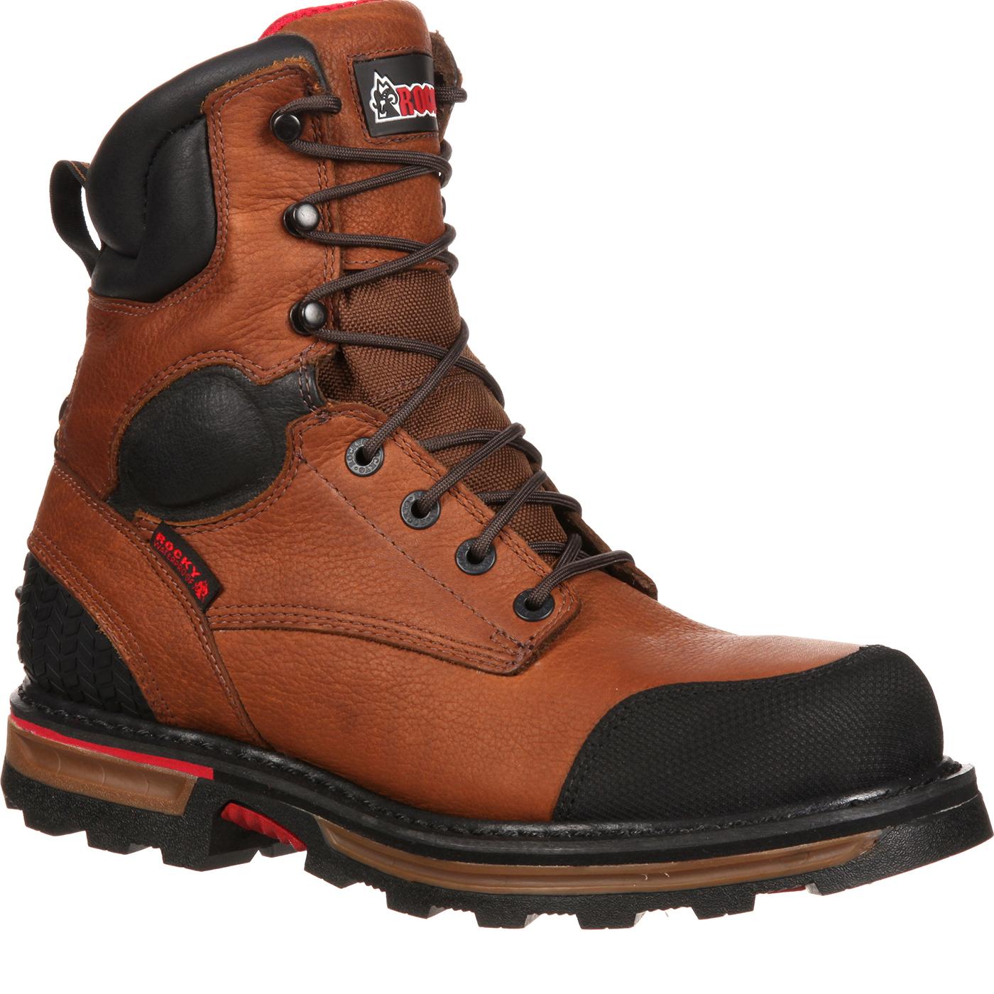 rocky waterproof steel toe work boot