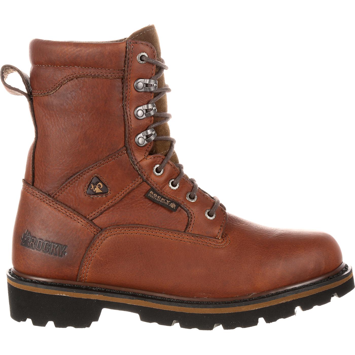 rocky lone star insulated waterproof work boots for men