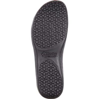 4EurSole Golden Day Women's Black Leather Slide, , large