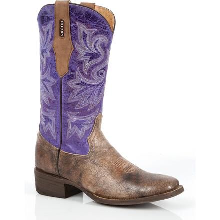 12 Rocky Women s Square Toe Handhewn Western Boot RKYW014