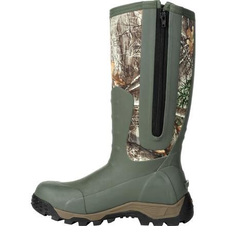 Women's rubber boots with zipper top