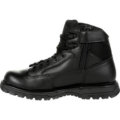 Rocky Women's Portland 6" Black Side Zip Waterproof Public Service Boot, , large