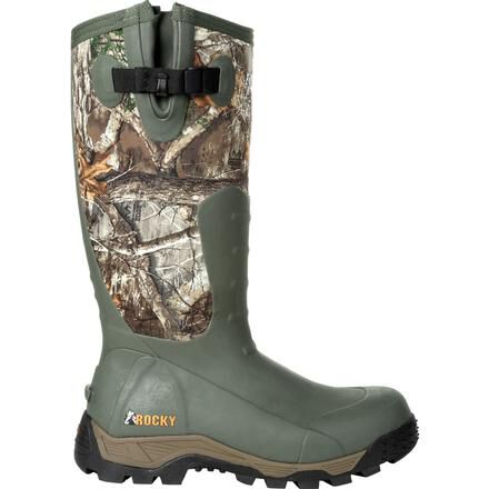 Zip up outlet rubber hunting boots