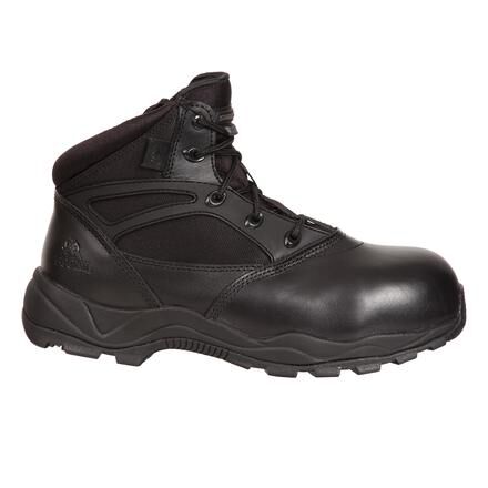 5 Composite Toe Chukka with Side Zipper. Waterproof. Leather. ASTM