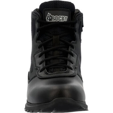 Rocky Cadet 6" Black Side Zip Public Service Boot, , large