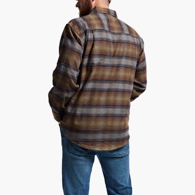 Rocky Rugged Cotton Flannel Shirt, MOSS, large