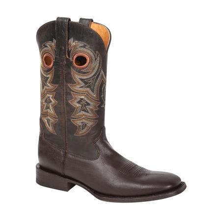 12 Rocky HandHewn Men s Leather Square Toe Western Boots Style 4948