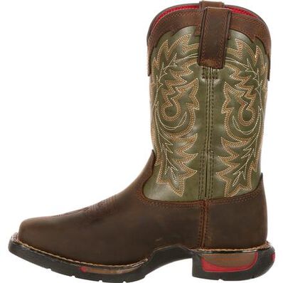 Rocky Little Kid Long Range Square Toe Western Boot, , large