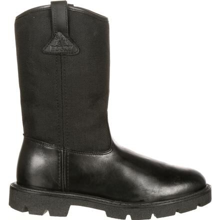 Rocky Men's Black Public Service Pull-On Wellington Boot #FQ0006300