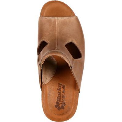 4EurSole Joyful Women's Brown Leather Slide, , large