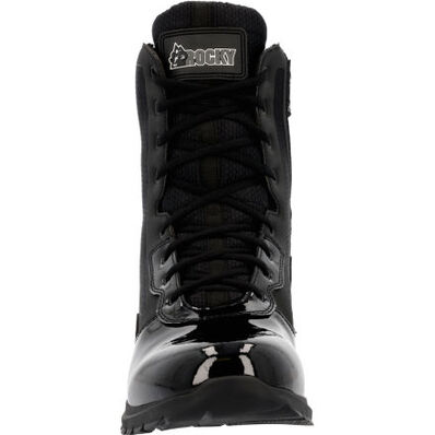 Rocky Cadet 8" Black Side Zip Public Service Boot, , large