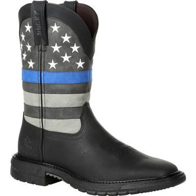 Rocky Blue Line Men's Western Boots, style #RKD0072