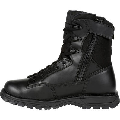 Rocky Women's Portland 8" Black Side Zip Waterproof Public Service Boot, , large