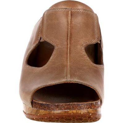4EurSole Joyful Women's Brown Leather Slide, , large