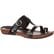 4EurSole Cool Walk Women's Toe Ring Black Flat Sandal, , large