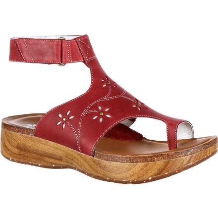 Rocky 4EurSole Bountiful Women s Burgundy Leather Sandal