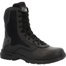 Rocky Cadet 8" Black Side Zip Public Service Boot