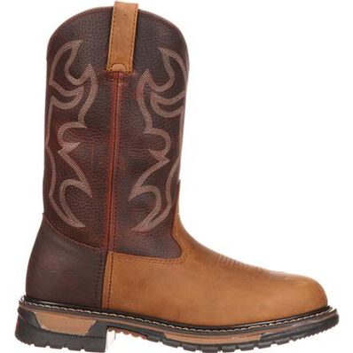 Rocky Original Ride Branson Roper Steel Toe Western Boots, , large