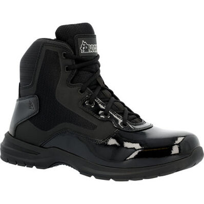 Rocky Cadet 6" Black Side Zip Public Service Boot, , large