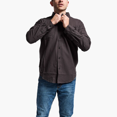 Rocky Worksmart Button Down Work Shirt, Cobalt, large