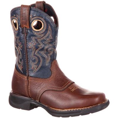 Rocky LT Big Kids' Waterproof Saddle Western Boot, , large