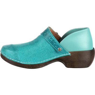 4EurSole Inspire Me Women's Western Embellished Leather Clog, , large