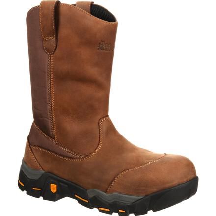 Rocky Steel Toe Puncture Resistant Waterproof Pull On Boot