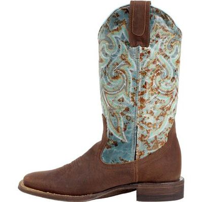 Rocky HandHewn Women's Square Toe Western Boot, , large