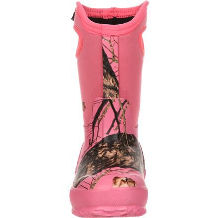 Pink camo rubber boots top