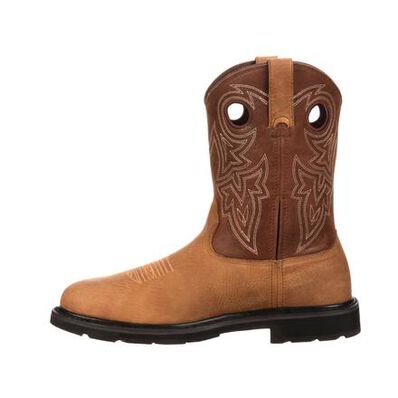 Rocky Farmstead Steel Toe Western Boot, , large