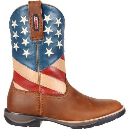 Cowboy boots with flag clearance
