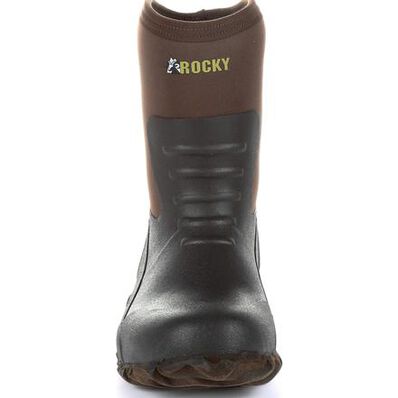 Rocky Core Chore Brown Rubber Outdoor Boot, , large