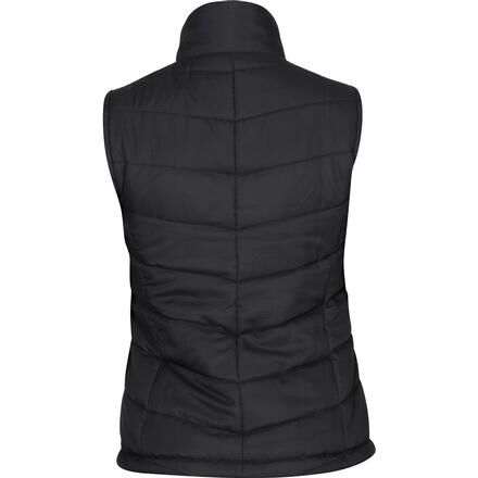 womens black quilted vest