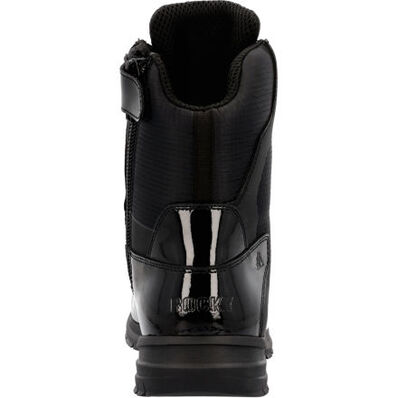Rocky Cadet 8" Black Side Zip Public Service Boot, , large