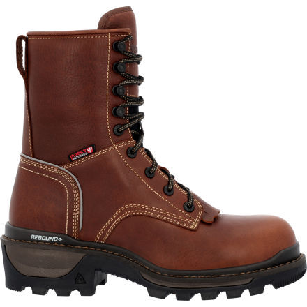 Rocky Rams Horn 9 Waterproof Logger Boot 10.5 Men s Brown