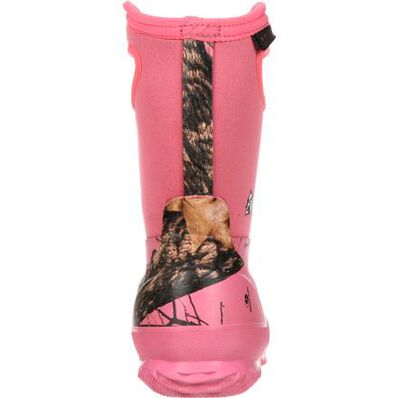 Rocky Core Little Kids' Pink Camo Waterproof 400G Insulated Rubber Boot, , large