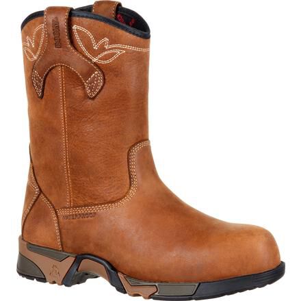 Rocky Women s Aztec Brown Pull on Composite Toe Waterproof Work Boot style RKK0224