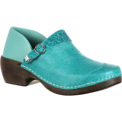 4EurSole Inspire Me Women's Western Embellished Leather Clog, , large