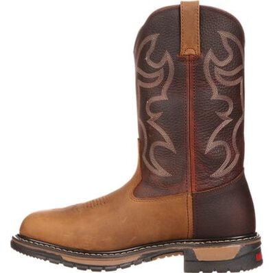 Rocky Original Ride Branson Roper Steel Toe Western Boots, , large