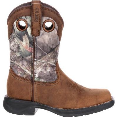 Rocky LT Little Kids' Waterproof Camo Western Boot, , large