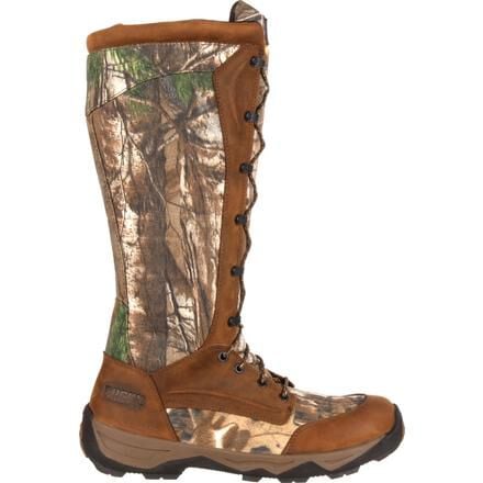 Rocky Retraction Waterproof Realtree Lace Up Snake Boot