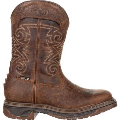 rocky iron skull composite toe waterproof western boot