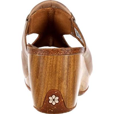 4EurSole Joyful Women's Brown Leather Slide, , large