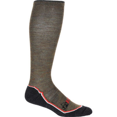 Rocky Outback Hiking Over the Calf Sock, Loden(Green), large